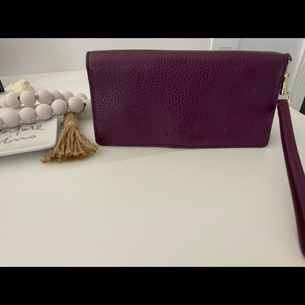 Coach Purple Leather Wallet